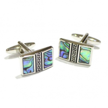 Spoilt Collection Abalone Shell Vertical Split Design Cufflinks