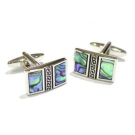Spoilt Collection Abalone Shell Vertical Split Design Cufflinks