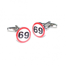 Speed Limit Road Sign 69 Cheeky Cufflinks