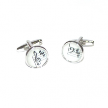 Treble & Bass Clef Sheet Music Cufflinks