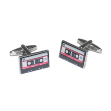 Retro Style Red Tape Cassette Cufflinks