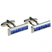 New Spoilt Collection Blue Bar Crystals Cufflinks
