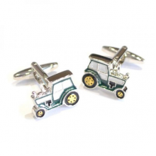 Green & Gold high detail Tractor Cufflinks
