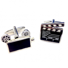 HOLLYWOOD Lights Camera Action Cufflinks in case