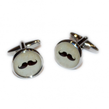 Retro Moustached Design Cufflinks