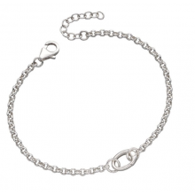 New Single Link Sterling 925 Silver Charm Bracelet