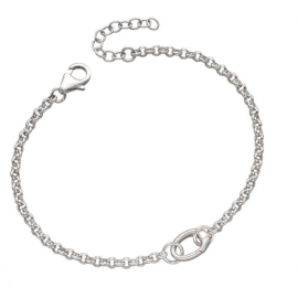 New Single Link Sterling 925 Silver Charm Bracelet