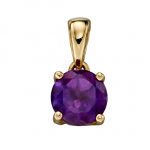 GOLD FEB AMETHYST BIRTHSTONE 