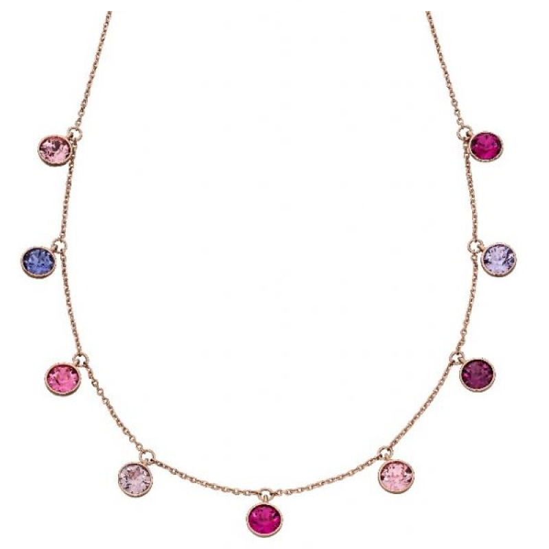 Rose Gold Swarovski Crystal Charm Necklace